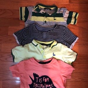 Bundle of 6 short sleeve boys shirts, size 2T